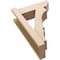 Ekena Millwork 6-in W x 16-in D x 24-in H Balboa Slat Rough Cedar Woodgrain TimberThane Outlooker, Primed Tan OUTUR060X16X24BOA24RCPR - alternate 3